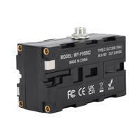 Jelquix Batería Falsa NP F970 F750 F570 F550 para Alimentación Continua, Adaptador de Alta Eficiencia para Monitor DCRVX2100 y Atomos V, Material ABS, 1 Unidad