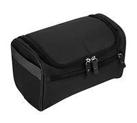 Jelquix Bolsa de Almacenamiento de Viaje, Artículos de Tocador Colgantes de Nailon con Esponja Suave, para Afeitadora, champú, Toalla (Black)