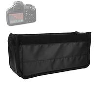 Jelquix Bolsa de Inserción para Cámara DSLR Impermeable a Prueba de Golpes, Funda Acolchada para Equipo de Fotografía, Color Negro (Black)