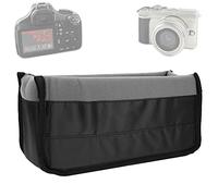 Jelquix Bolsa de Inserción para Cámara DSLR Impermeable a Prueba de Golpes, Funda Acolchada para Equipo de Fotografía, Color Negro (Grey)