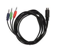 Jelquix Cable Mini DIN a 3,5 Mm con Funda de PVC Flexible para Conectar Altavoces y Amplificadores Europeos 1 Unidad