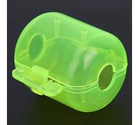 Jelquix Caja de Anzuelos para Señuelos de Calamar, Plástico Duradero Amarillo Fluorescente, Organización de Aparejos de Pesca, 50 Uds. (Medio)