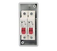 Jelquix Caja de Distribución a Prueba de Lluvia para Exteriores Disyuntor Resistente Al Agua MCB para Uso Residencial y Comercial Plástico ABS de 2 Vías 230 V 400 V (C6+C20)