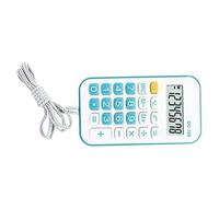 Jelquix Calculadora de Bolsillo Mini, Ligera, Duradera para Estudiantes, Material de Oficina Escolar con Cuerda (Blue)