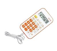 Jelquix Calculadora de Bolsillo Mini, Ligera, Duradera para Estudiantes, Material de Oficina Escolar con Cuerda (Orange)