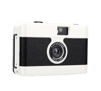 Jelquix Cámara de Película de 35 Mm, Cámara Reutilizable de Estilo Vintage, con Lente F/8 de 28 Mm con Flash Incorporado, Liviana para Fotografía de Viajes (White)
