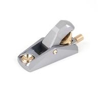 Jelquix Cepilladora de Bloques de ángulo bajo de Aleación de Aluminio | Diseño de Hoja de ángulo bajo de 33°, Perilla de Ajuste de Latón de Precisión, Plano Manual para Carpintería, Recorte, Gris