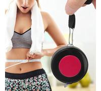 Jelquix Cinta Métrica Retráctil Suave de 150 Cm con Escalas en Pulgadas y Centímetros, Perfecta para Sastrería y Medidas Corporales (rojo)