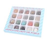 Jelquix Colección de Rocas de 20 Piezas, Kit Educativo de Rocas y Minerales Naturales, Colección de Ciencias para Niños y Niñas Mayores de 5 Años