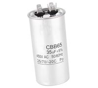 Jelquix Condensador Impermeable CBB65 450V 35UF para Arranque de Aire Acondicionado, Pequeño Condensador de Papel de Aluminio para Accionamiento de Motor, Ideal para Equipos Industriales, Forma