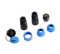 Jelquix Conector de Enchufe de Aviación Impermeable SP21 13A IP68 para Lámparas de Exterior Nylon PA66 2/3/4/5/7/9/12pin (5 pines)