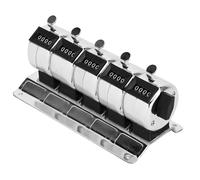 Jelquix Contador Mecánico Clicker Manual de Metal para Conteo de Personas en Aeródromos, Contador de Conteo de Acero Inoxidable de 4 Dígitos para Estadísticas de Fábrica