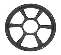 Jelquix Cubierta de Altavoz de Audio con Borde Decorativo Negro para Interior de Automóvil, Hierro Resistente a la Oxidación, 1 Unidad (12 Pulgadas)
