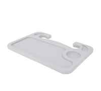 Jelquix Escritorio para Volante de Coche, Bandeja Portátil de HDPE con Portavasos, Ranura para Ordenador Portátil, Accesorio de Viaje Multiusos para Sedanes, SUV, Camiones, Furgonetas, Monovolúmenes