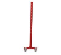 Jelquix Escuadra de Proa Compacta en Forma de T de Acero Inoxidable para Ajuste de Proa y Medición de Distancia (Rojo)