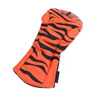 Jelquix Funda para Cabeza de Palo de Golf, Piel Sintética, Resistente Al Agua, a Prueba de Polvo, Abrasión con Banda Elástica, Diseño de Tigre de Dibujos Animados, Ideal para Palos de Madera