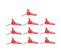 Jelquix Hélice de 3 Palas de Plástico de 70 Mm, Juego de 10 para Barcos de Juguete y Coches RC, Material ABS Ligero (Rojo)