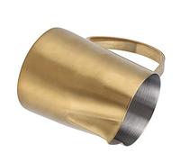 Jelquix Jarra de café de Acero Inoxidable 304, Elegante Taza de Espuma Dorada Mate para Latte Art, Material de Calidad Alimentaria, Perfecta para Baristas Caseros, 1 Unidad