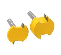 Jelquix Juego de 2 Brocas para Enrutador de Lengüeta y Ranura, Cortador de Madera en Forma de T, Accesorio de Grabador con Vástago de 6,35 Mm, 8 Mm, 12,7 , Ideal para Carpintería, Vástago de 12,7