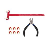 Jelquix Juego de Alicates con Puntas de Cuerda para, Kit de Alicates con Hebilla de Aleación de Aluminio Ligero para Torneado de Compuesto de Tiro con (Rojo)