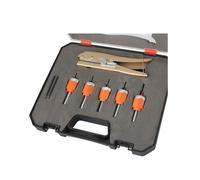 Jelquix Juego de Brocas Avellanadas de Alta Resistencia de 8 Mm, Brocas de Aleación Dura con Súper Poder de Corte, Juego de para Carpintería de 2,8 Mm a 4, Ideal para Madera Maciza y Tableros de (6