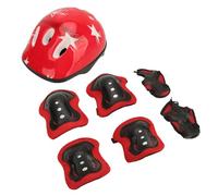 Jelquix Juego de Casco de Bicicleta para Niños, Rodilleras Ajustables, Coderas, Muñequeras, Equipo de Protección para Niños con Diseño Ligero y Duradero y Forro Transpirable, Ideal para de 5 a 14