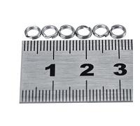 Jelquix Juego de Conectores de Anillo Dividido de Acero Inoxidable, 50 Uds./100 Uds. para Aparejos de Pesca, Aparejo a Presión de Cebo de Doble Círculo, 7 Tamaños (5# 1 Paquete de 100 vendidos)