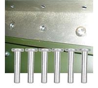 Jelquix Juego de Remaches de Aluminio de Cabeza Plana, Estructura Sólida de Alta Resistencia a la Corrosión para Artesanos de Bricolaje, 100 Uds. (M4*25)