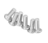 Jelquix Juego de Remaches de Aluminio, Remache de Cabeza Plana M4 Sólido Duradero para Manualidades, 100 Piezas para Mejoras del Hogar (M4*10)
