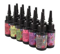 Jelquix Juego de Resina Epoxi UV de Colores Vivos, 12 Uds., Kit de Pegamento Suave de Curado Rápido para Fabricación de Joyas y Manualidades, 10ml/botella