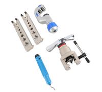 Jelquix Kit de Expansor de Tubos Excéntrico para Reparación de HVAC, Juego | Expansor de Tubo Manual, Escariador y Cortador Desbarbador, Acero de Aleación, 4mm a 32mm
