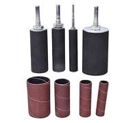 Jelquix Kit de Funda de Tambor de Lijado, Herramienta de Pulido Abrasivo Ajustable para Carpintería y Metalurgia, 4 Piezas