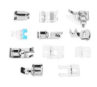 Jelquix Kit de Prensatelas para Máquina de Coser Multifuncional de 11 Piezas para el Hogar para un Proceso de Costura Exquisito para Entusiastas de la Costura Metal + Plástico como Se Muestra en la