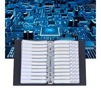 Jelquix Libro de Muestras de Componentes Electrónicos Kit Surtido de Resistencias Serie 0201 Organización Eficiente para Entusiastas Plástico Negro