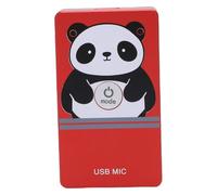 Jelquix Micrófono USB para Juegos para PC, Micrófono Condensador con Cancelación de Ruido con 2 Canales, Cubierta Trasera de Cinta Magnética, Captación de Sonido Omnidireccional de 360°, para (Rojo