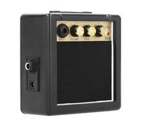 Jelquix Mini Amplificador de Guitarra, Altavoz Portátil de 3 W con Control de Volumen y Tono para Músicos, Negro + Dorado, 4,9 X 2,4 X,9 Pulgadas