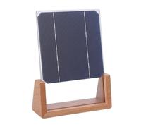 Jelquix Mini Célula Fotovoltaica Solar de Silicio Monocristalino de Alta l 22% con Marco de Madera Compuesta, Ideal para la Enseñanza de Ciencias y Decoración del Hogar