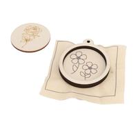 Jelquix Mini Llavero de Aro de Bordado de Madera, Aro Portátil Compacto de Textura Brillante, Kit de Bricolaje para Principiantes y Entusiastas del Arte