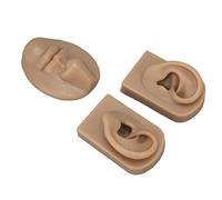 Jelquix Modelo 3D de Nariz y Boca de Silicona para Práctica de Perforación y Sutura, Modelo de Oreja Simulada para Exhibición, Accesorio Hospitalario para Médicos Estudiantes, Diseño Portátil, (Piel