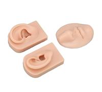 Jelquix Modelo 3D de Nariz y Boca de Silicona para Práctica de Perforación y Sutura, Modelo de Oreja Simulada para Exhibición, Accesorio Hospitalario para Médicos Estudiantes, Diseño Portátil,