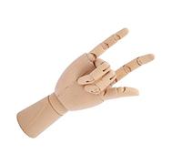 Jelquix Modelo de Dedos de Articulaciones Flexibles de Mano de Madera Artística para Animación de Bocetos de Escultura, Material Gugertree de 7,1 Pulgadas, Accesorios de Fotografía (árbol de