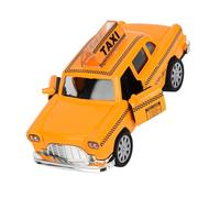 Jelquix Modelo de Vehículo de Simulación de Taxi de Aleación 1:32, Modelo de Mini Coche, de Juguete con Luz, Música y Función de Retroceso, Ideal para Niños y Niños (Taxi A)