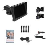 Jelquix Monitor de Coche para bebé de 7 Pulgadas con Cámara, Monitor de Espejo de Asiento de Coche Orientado hacia Atrás Dual HD 1080P, de Visión Gran Angular de 150 de Rotación de 360 con Visión