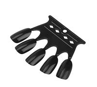 Jelquix Nail Art Display Stick Durable y Reutilizable Ideal para Puntas de Práctica de Esmalte de Uñas 4 Colores para Uso Profesional (BLACK)