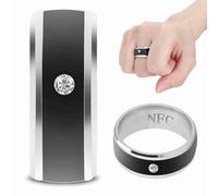 Jelquix NFC Smart Ring Dispositivo Portátil Mágico de Diseño Elegante Multifuncional para Protección de la Privacidad Personal e Intercambio de Datos (tamaño 9)