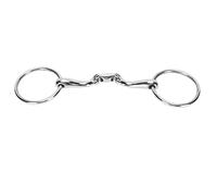 Jelquix O Horse bits, O Snaffle bit Boca de Caballo, Enlace Flexible de Acero Inoxidable, Boca de 5,3 Pulgadas con Borde Deslizante para Entrenar el Control de Carreras