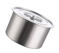 Jelquix Olla de Acero Inoxidable con Tapa, Olla de Sopa Multifuncional Antiadherente a Prueba de óxido, de Cocina para Almacenamiento de Condimentos y Utensilios (Diámetro grande: 33 mm/1,29 pulgadas)
