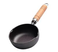 Jelquix Olla de Hierro Fundido, Olla de Diseño sin Revestimiento, Estructura Profunda para Freír sin Salpicaduras, con Distribución Uniforme del Calor, Ideal para Uso en la Cocina (Diámetro grande: