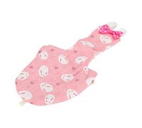 Jelquix Pañal de Pájaro con Lazo para Loro, Traje de Vuelo para Minipájaros, Pañales Lavables para Melopsittacus Undulatus, Agapornis. SP, Algodón XS Conejo Rosa (L Pink)