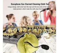 Jelquix Paño de Limpieza de Saxofón Duradero de 3 Colores de Secado Rápido para Limpieza Interior del Tubo, Adecuado para Saxofón, Clarinete, Amarillo/azul/gris, 20,9x7,7 Pulgadas (YELLOW)
